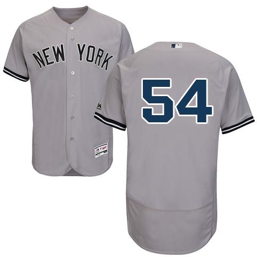 Yankees #54 Aroldis Chapman Grey Flexbase Authentic Collection Stitched MLB Jersey